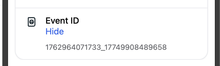 Facebook CAPI event_id value used for deduplication between browser Pixel and server-side Conversions API